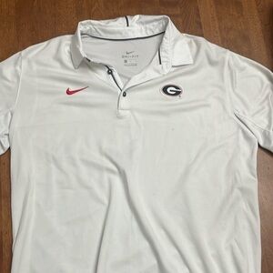 Nike UGA Georgia white men’s polo large